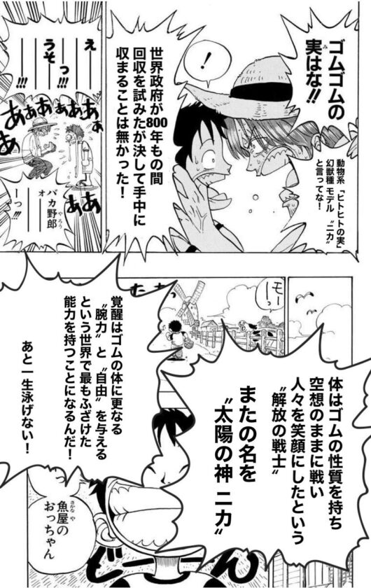 ルフィ 実はゴムゴムじゃなく太陽神ニカでした これって地味に漫画史に残る悪手だよな マンガちゃんねる